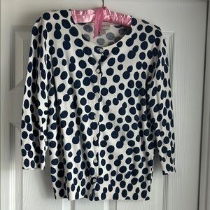LOFT Polka Dot Cardigan Sweater